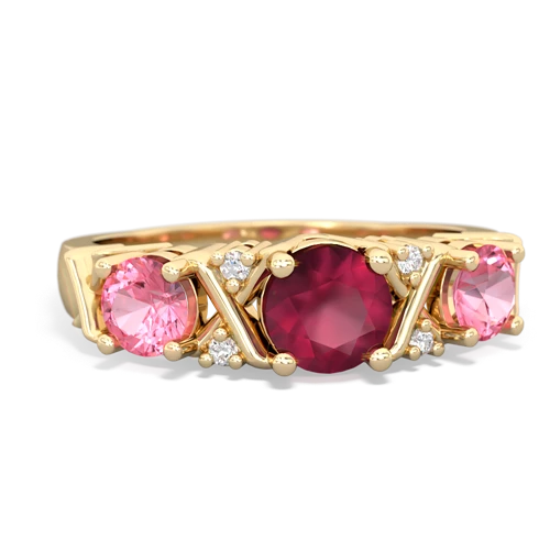 ruby-pink sapphire timeless ring