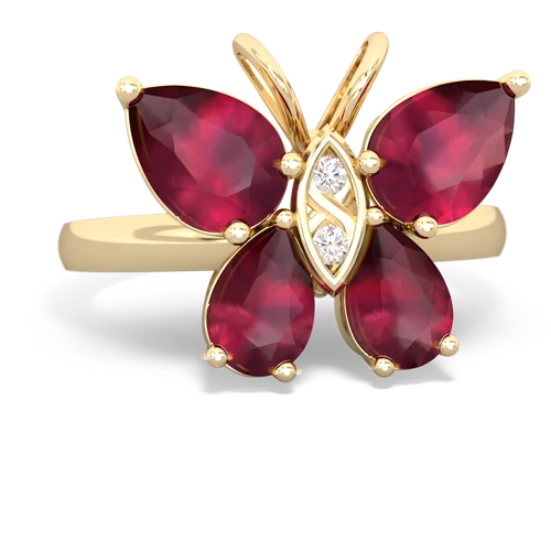 ruby butterfly ring