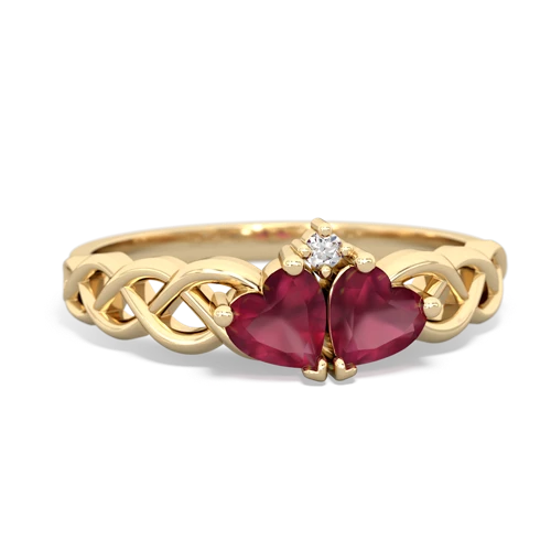 ruby celtic braid ring