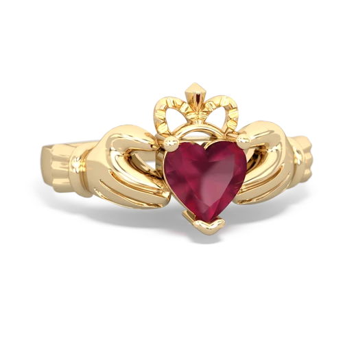 ruby claddagh ring