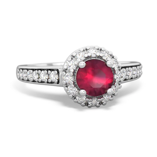 ruby classic halo ring
