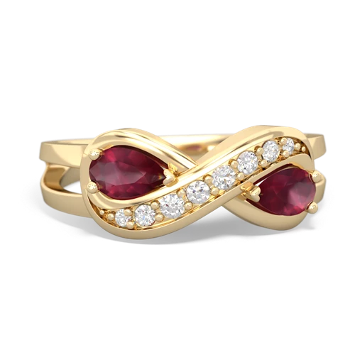 Ruby Diamond Infinity Genuine Ruby ring Ring
