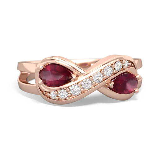 ruby diamond infinity ring