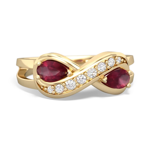 ruby diamond infinity ring