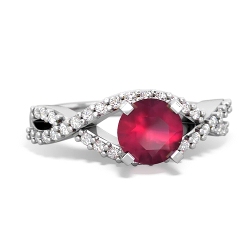 Ruby Diamond Twist Genuine Ruby ring Ring