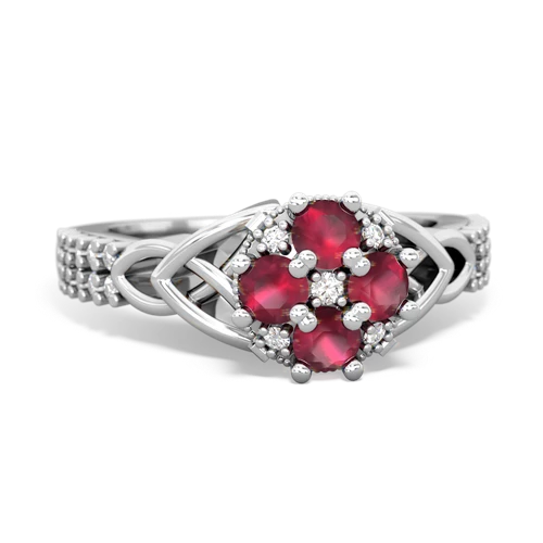 Ruby Celtic Knot Engagement Genuine Ruby ring Ring