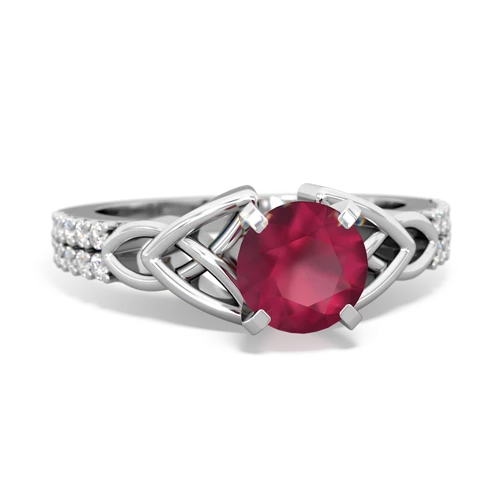 Ruby Celtic Knot Engagement Genuine Ruby ring Ring