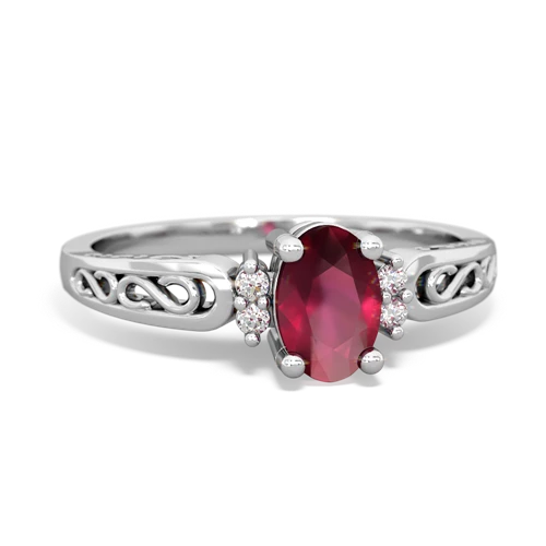 ruby filligree ring