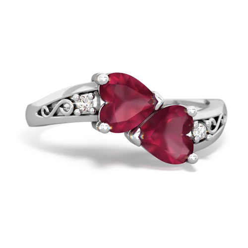 ruby filligree ring