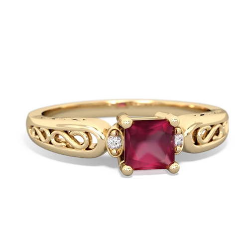 ruby filligree ring