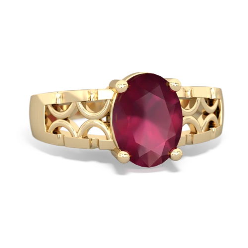 ruby modern ring