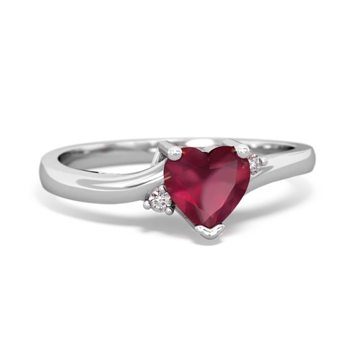 ruby petite ring