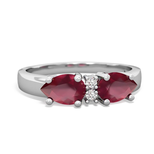 Ruby Pear Bowtie Genuine Ruby ring Ring