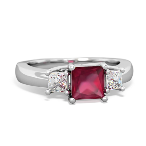 Ruby Three Stone Trellis Genuine Ruby ring Ring