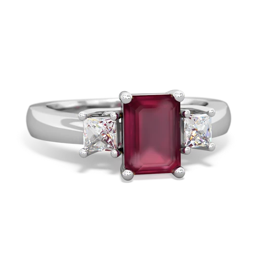 Ruby Three Stone Trellis Genuine Ruby ring Ring