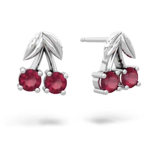 ruby-ruby cherries earrings