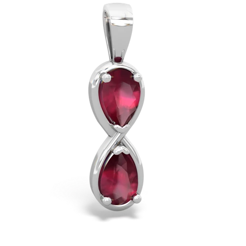 Ruby Genuine Ruby with Genuine Ruby Infinity pendant Pendant