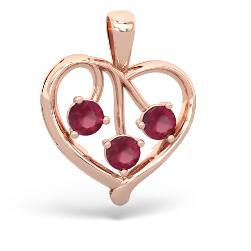 garnet-opal love heart pendant