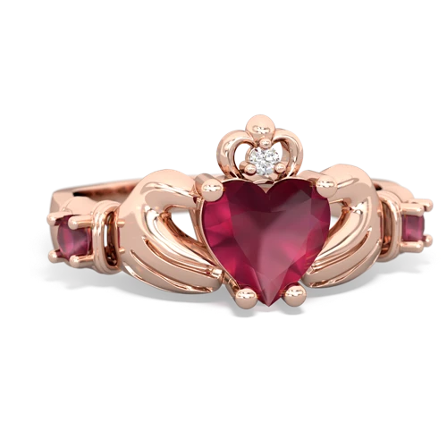 alexandrite-lab ruby claddagh ring