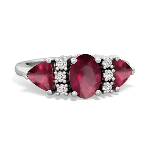 fire opal-emerald timeless ring