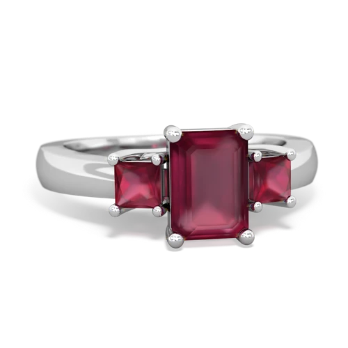 fire opal-emerald timeless ring