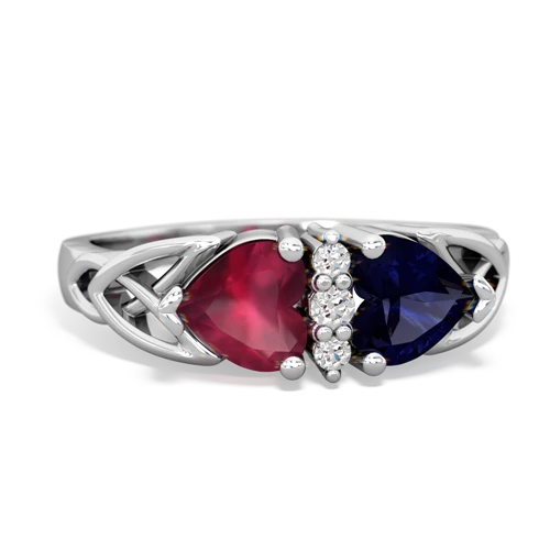 ruby-sapphire celtic ring