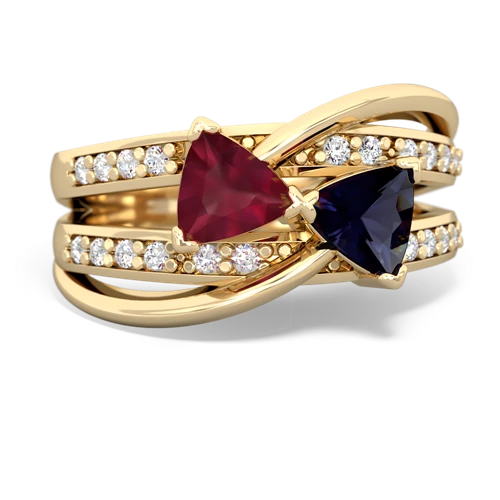 ruby-sapphire couture ring