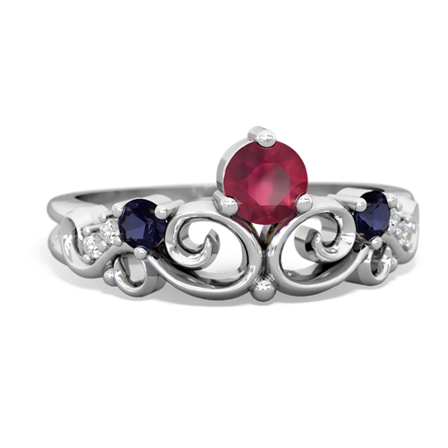 ruby-sapphire crown keepsake ring