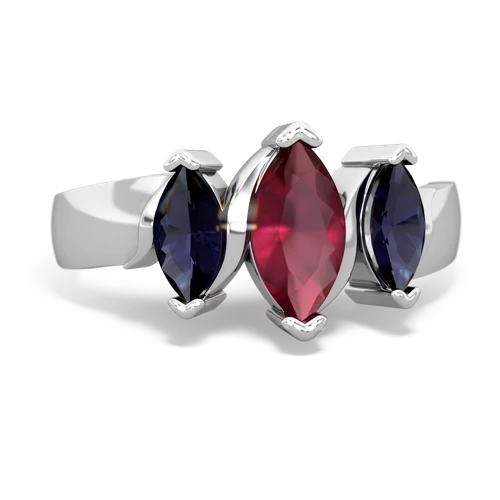 ruby-sapphire keepsake ring