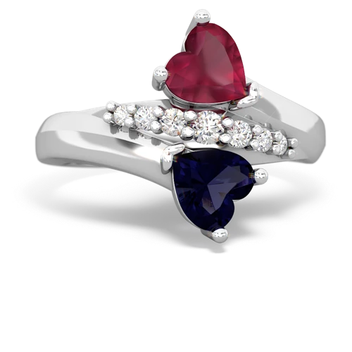 ruby-sapphire modern ring