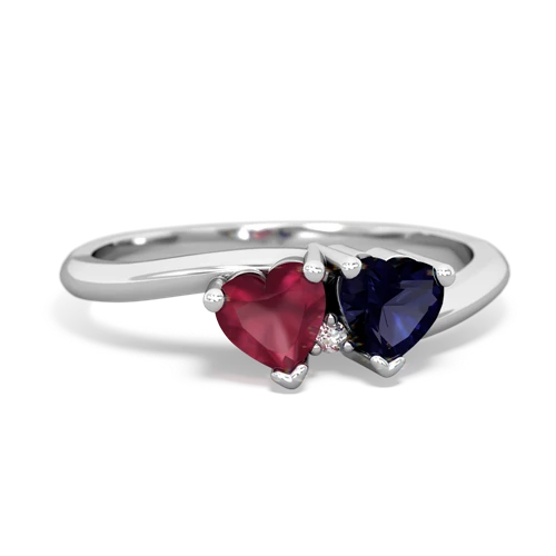 ruby-sapphire sweethearts promise ring