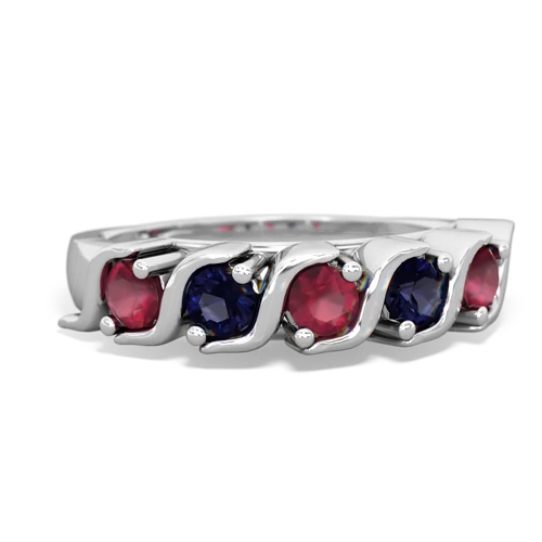 ruby-sapphire timeless ring