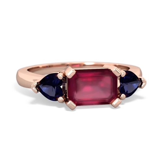 ruby-sapphire timeless ring