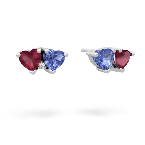 ruby-tanzanite  earrings