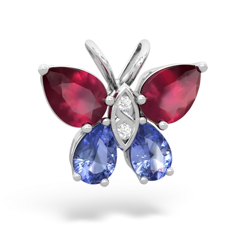 ruby-tanzanite butterfly pendant