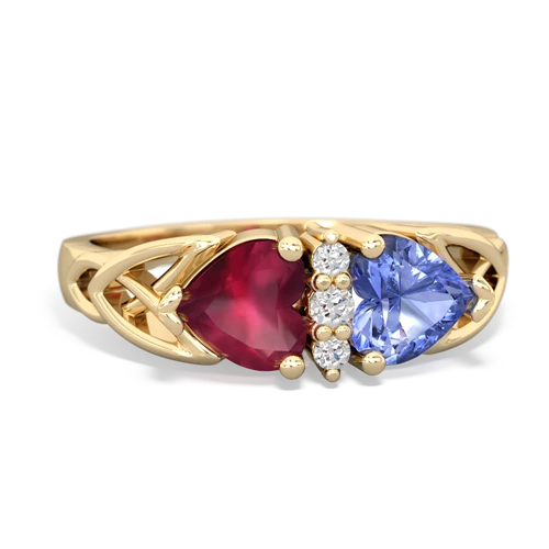 ruby-tanzanite celtic ring