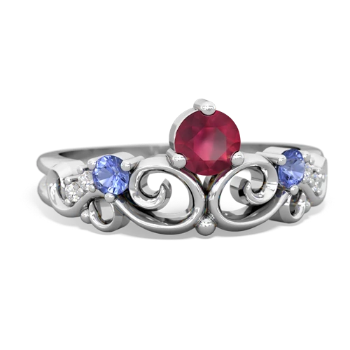 ruby-tanzanite crown keepsake ring