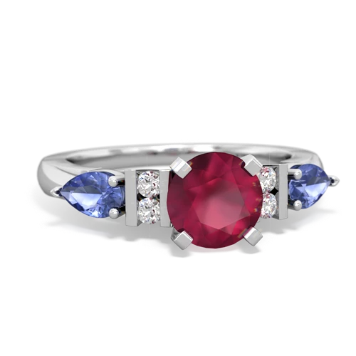 ruby-tanzanite engagement ring