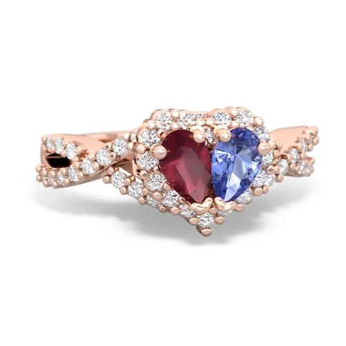 ruby-tanzanite engagement ring