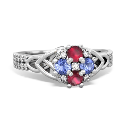 ruby-tanzanite engagement ring