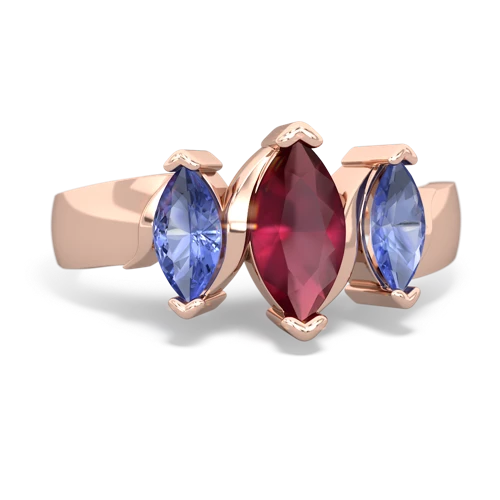 ruby-tanzanite keepsake ring