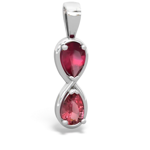 ruby-tourmaline infinity pendant