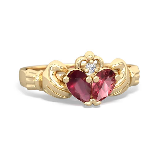 ruby-tourmaline claddagh ring