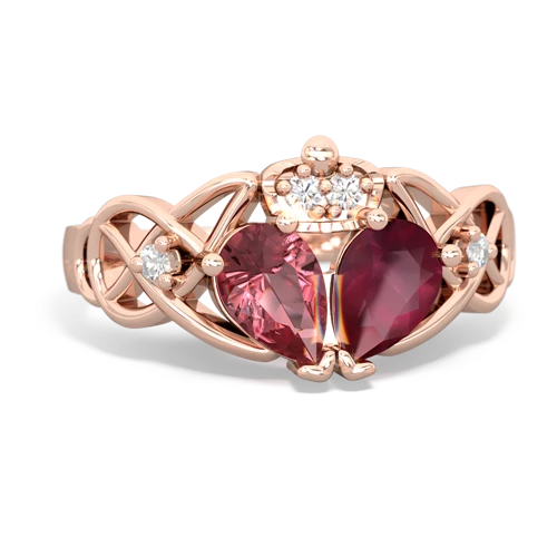 ruby-tourmaline claddagh ring