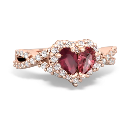 ruby-tourmaline engagement ring
