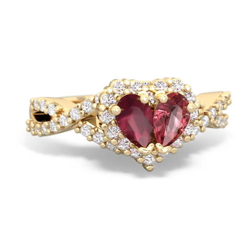 ruby-tourmaline engagement ring