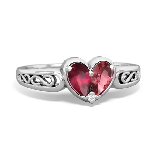 ruby-tourmaline filligree ring