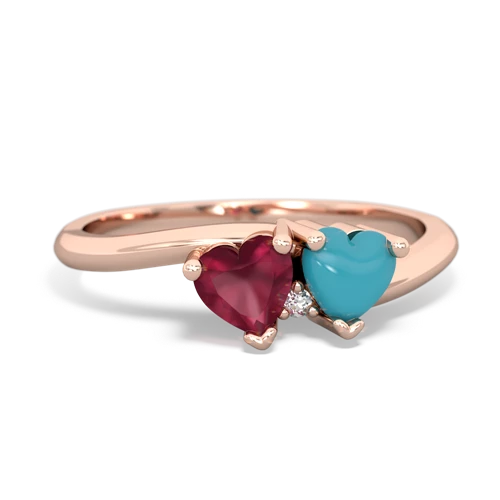 ruby-turquoise sweethearts promise ring