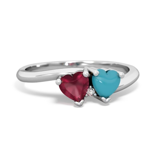 ruby-turquoise sweethearts promise ring