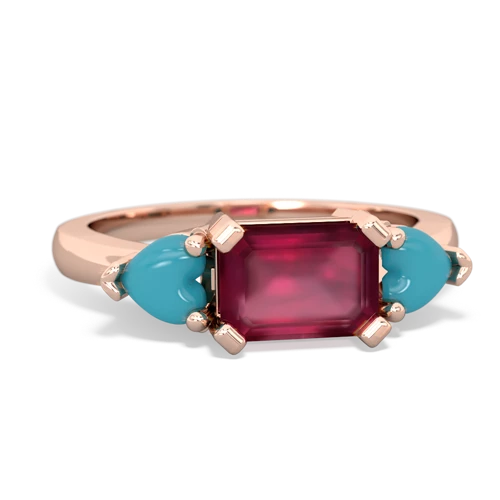 ruby-turquoise timeless ring